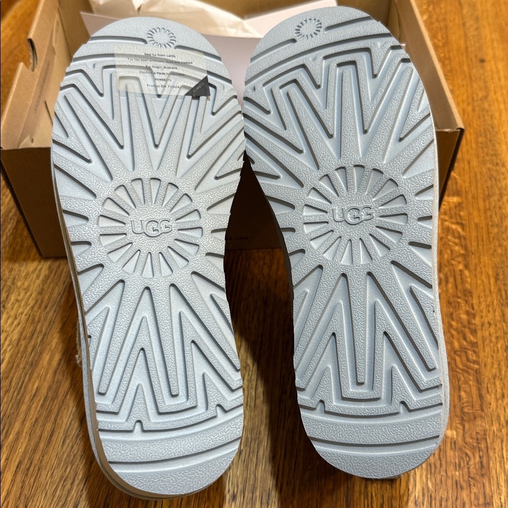 NWT UGG Light Blue Gray Ultra-mini Suade boots - Picture 6 of 9